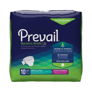 Prevail Bariatric Briefs with Tabs Diaper up to 100″ Case 40 Heavy Absorbency